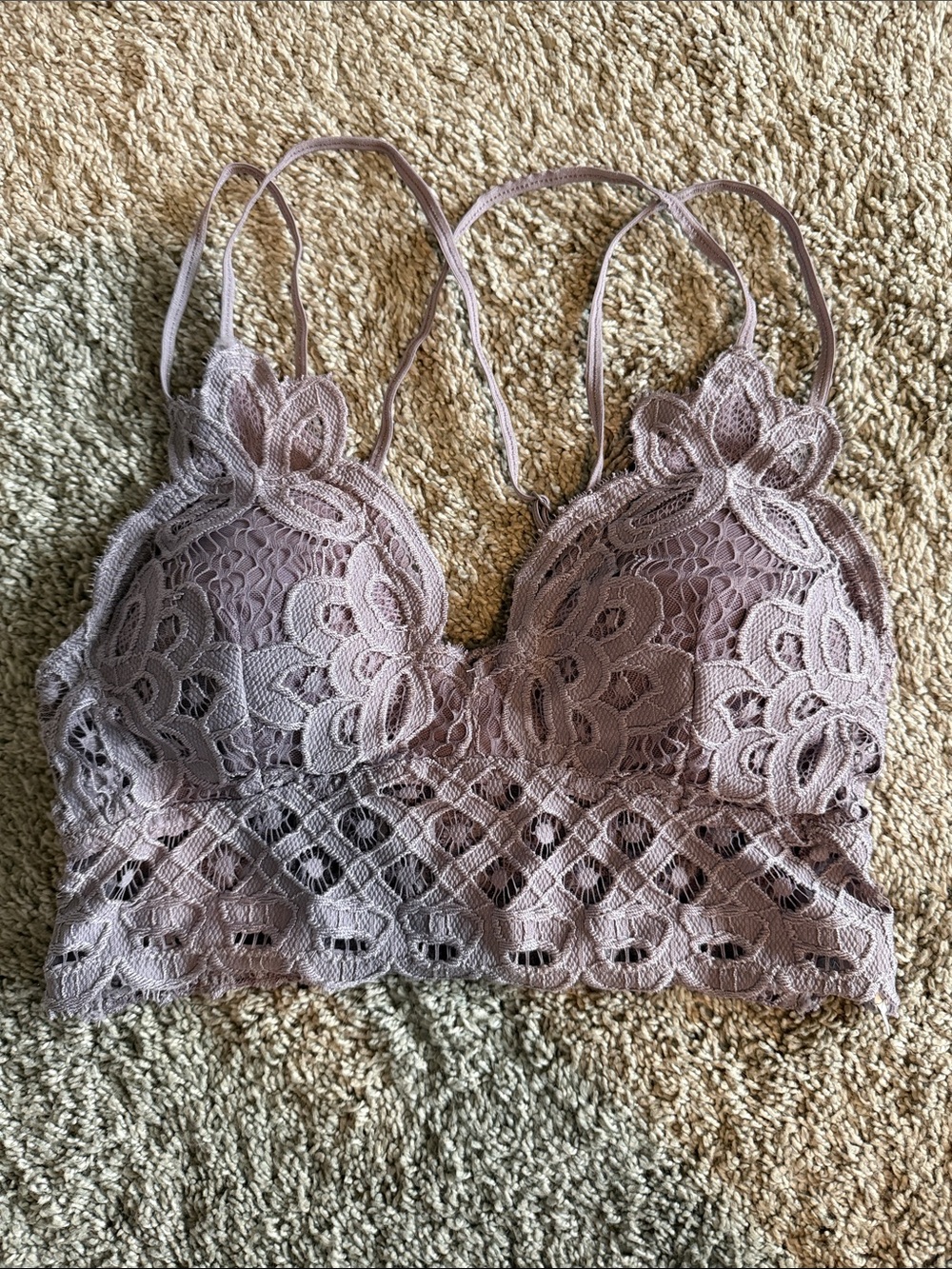 Purple lace bralette